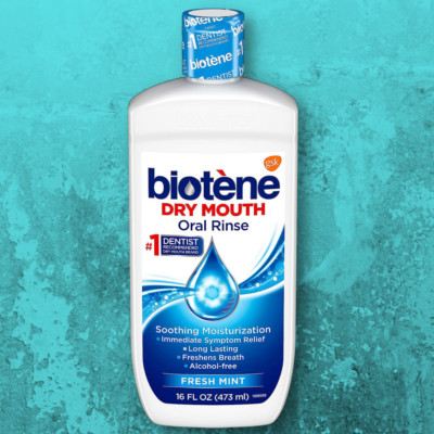 Biotene Oral Rinse Moisturizing Mouthwash for Dry Mouth Relief, Fresh Mint