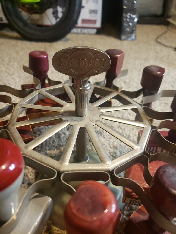 Vintage Standard Rotating 12 Rubber Stamp Holder Carousel W. 11 Stamps eBay