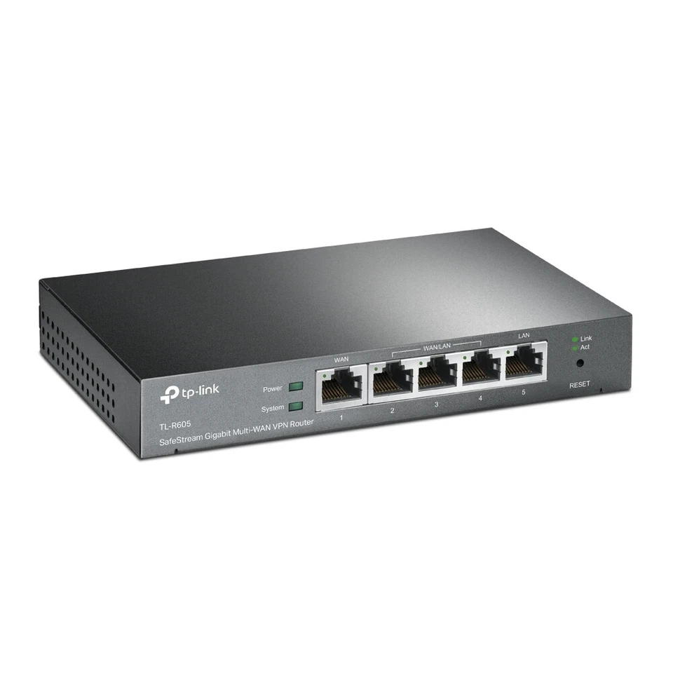 TP-Link TL-R605 Gigabit Ethernet 4 RJ-45 DC VLAN Firewall VPN Black - Immagine 2 di 3