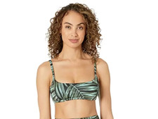 Sanctuary L1740 Womens Green Palmetto Paradise Bralette Bikini Top Size Small