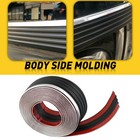 FOR 88-99 CHEVROLET CHEVY GMC C/K PICKUP TRUCK CHROME BLACK BODY SIDE MOLDING 6M