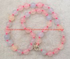 Natural 6/8/10/12mm Multi-Color Morganite Round Gemstone Beads Necklace 18" AAA