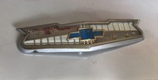 1956 Chevrolet Hood Emblem Bezel 3722453-c-7 Bel Aire