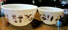 VINTAGE PYREX  1 1/2 PT AND 1 1/2 QT  MIXING BOWLS FEDERAL EAGLES