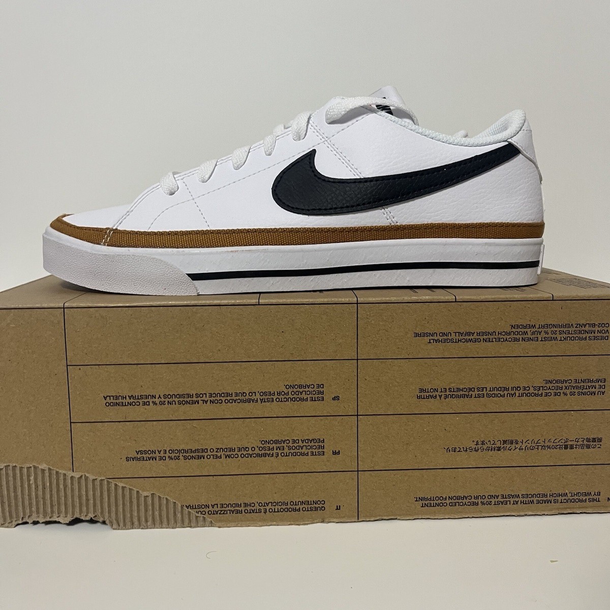 Nike Court Legacy Size US 8.5 Shoes DH3162 - 100 White Black  display picture 1
