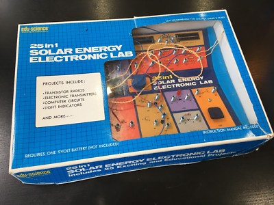 Vintage edu-science 25 IN 1 Solar Energie Elektronisch Labor IN Karton 1987