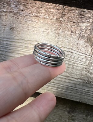 Unisex Boho Reines Silber Spiral Ring, Nepal Made Boho Design