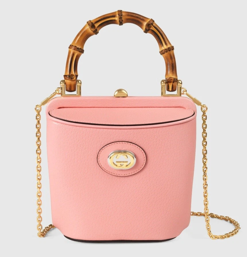 Gucci Crossbody Interlocking G Leather Small Soft Pink in Leather with  Gold-tone - US