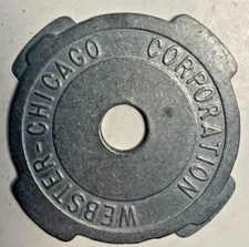 Vintage Webster Chicago Corp Metal 7” 45 RPM Vinyl Record Adapter Lot of 2