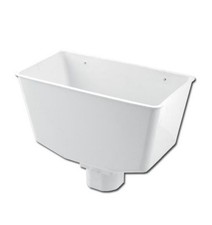 Rain water Down Pipe Hopper White for 68mm Round 65mm Square Down pipe