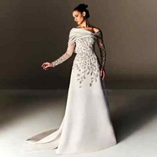 Customized Evening Dresses Beading Appliques Off The Shoulder Evening Gowns HOT