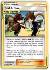 pokemon card red and blue Pokmon & Cosmic Eclipse Tag Team Full Art 234/236 LP search your deck for up to 2 basic Energy cards and attach them to the Pokmon you evolved in this way Red & Blue #202 Prices