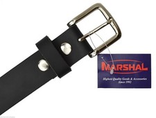 Cowhide 100 Leather Casual Jean Belt 1-1/2'' Wide Black