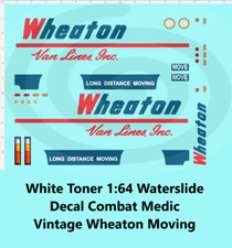 White Toner 1:64 Waterslide Decal for Combat Medic Vintage Wheaton Moving