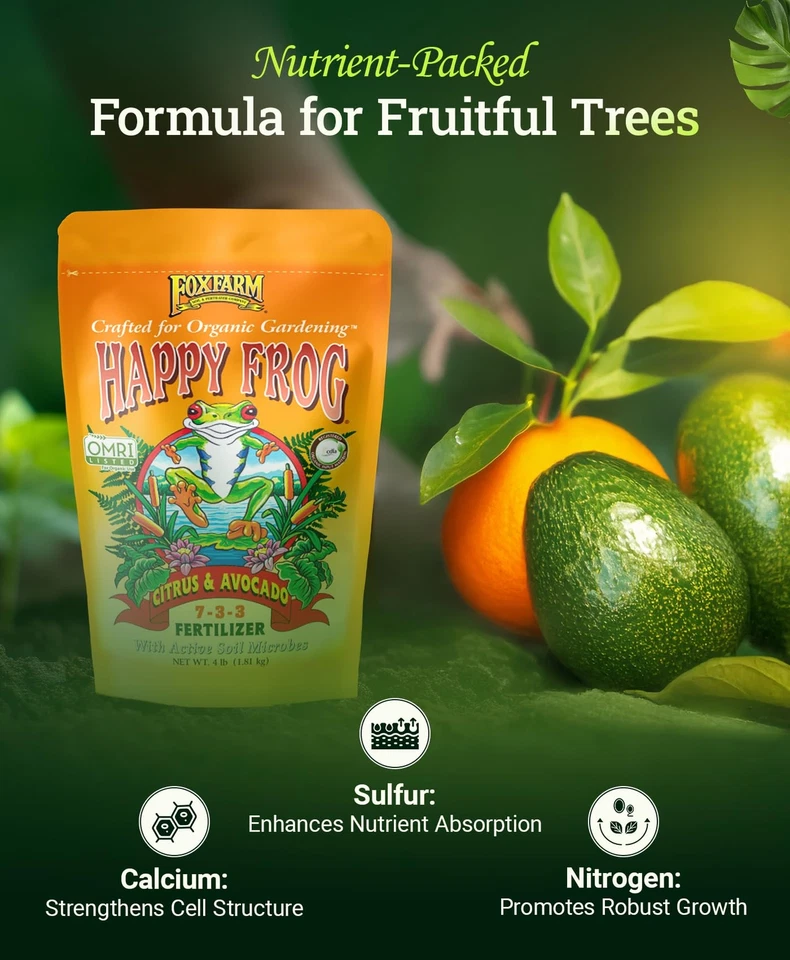 4 lb Organic Citrus Avocado Fertilizer for Lemon Orange Trees NPK 7 3 3 - Image 2 of 4