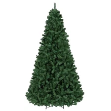 4.5/6/7.5/9ft Hinged Spruce Artificial Christmas Tree with Stand, Green, Used
