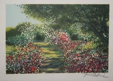 Raphael ROBIC - Lithographie originale signée - Jardin à Giverny 8