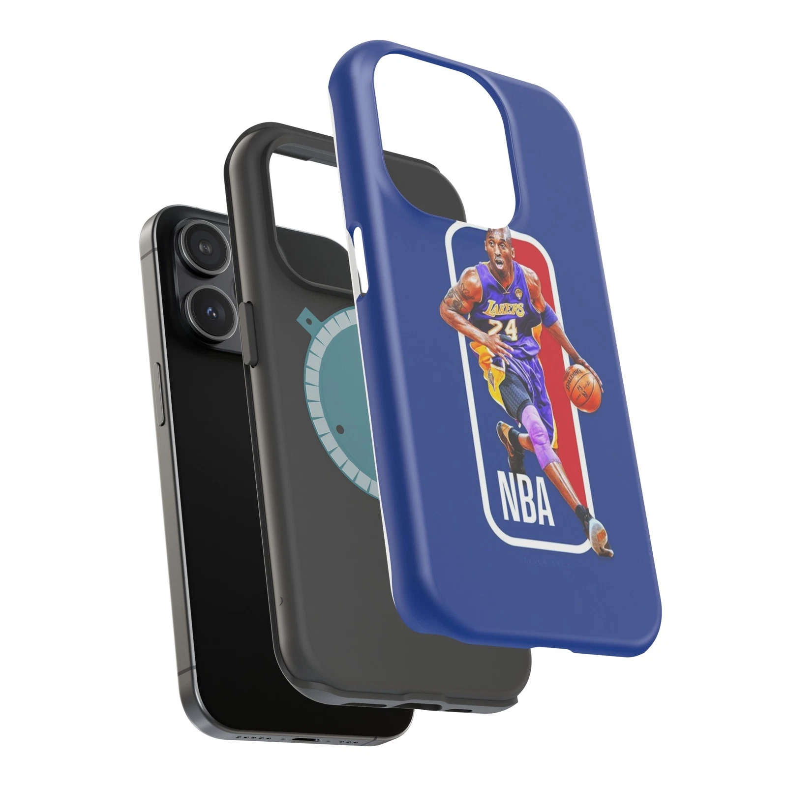 Kobe Bryant NBA Logo, Black Mamba Phone Case