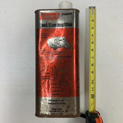 VTG Coleman Lantern Stove Fuel Gallon Gas Can Tin Old Rusted