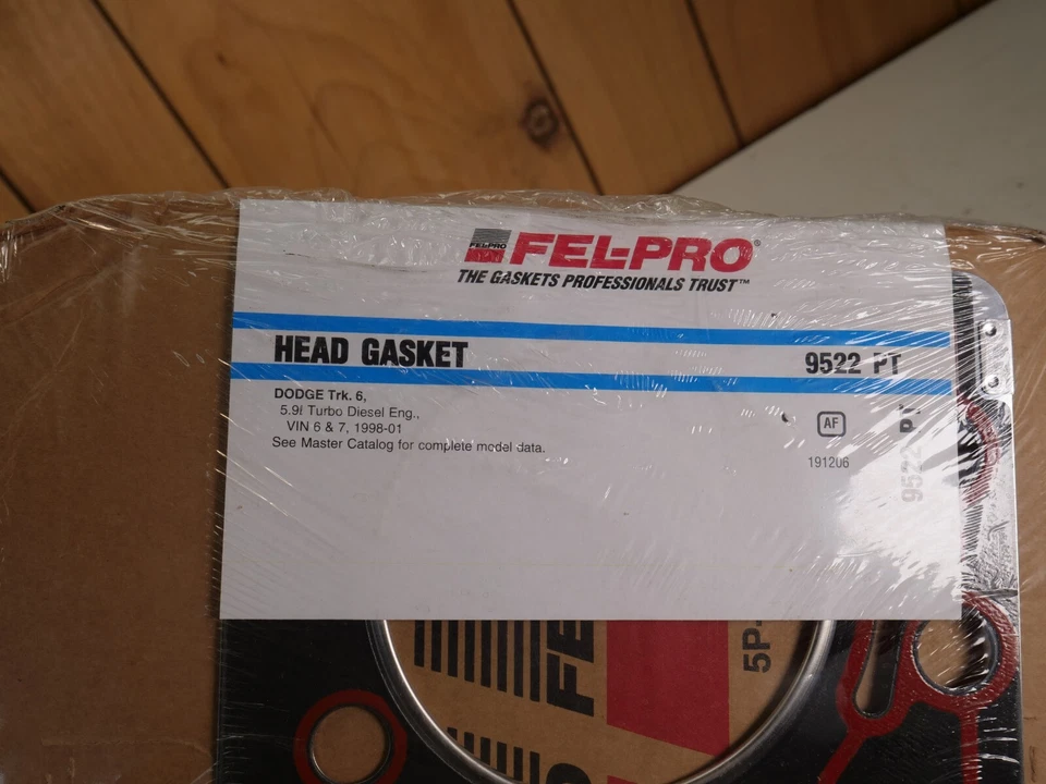 Junta de cabeça Felpro 9522 PT compatível com 98-01 Dodge Ram 2500 Ram 3500 5.9L 24V OHV - Imagem 2 de 2