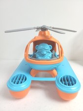 Green Toys Plastic Sea Plane Bath Toy Water Airplane Floats Made USA 9"L x 6.5"H