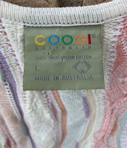 Vintage Coogi Sleeveless Sweater Dress Mini Multicolor Pastel Size L - Picture 4 of 24