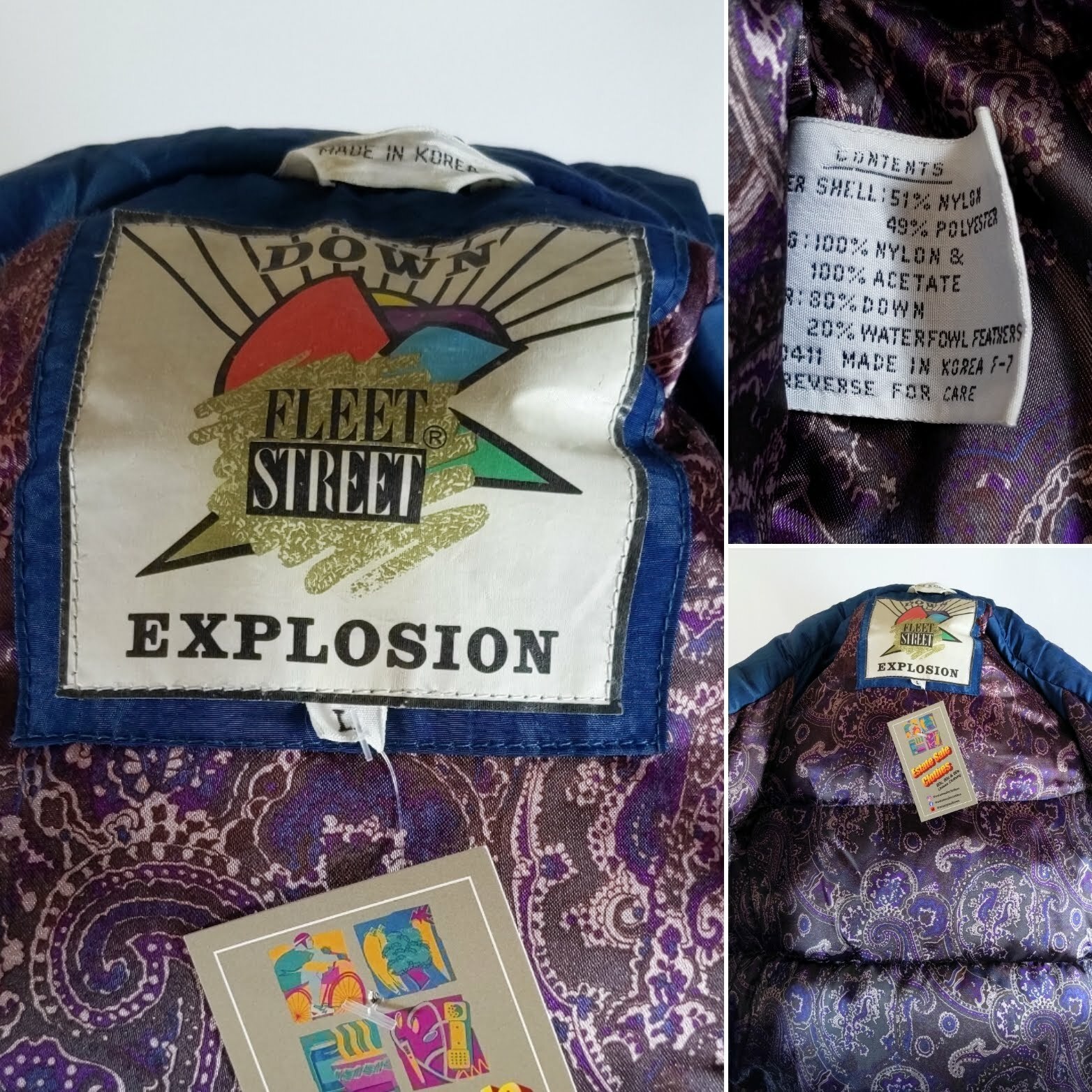 Fleet Street Down Explosion Winter Jacket Coat Un… - image 5