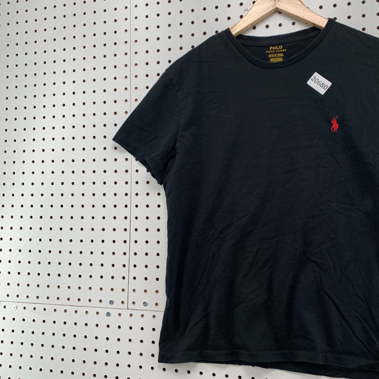 Polo Ralph Lauren camicia uomo media nera rossa pony manica corta 20x26