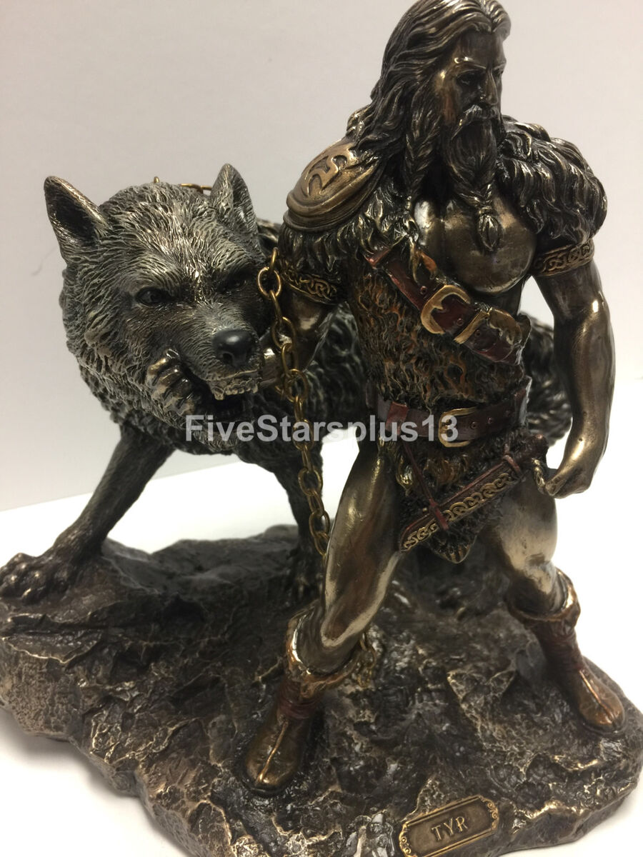 Tyr And The Binding of Fenrir Statue, Norse God Of War Sculpture