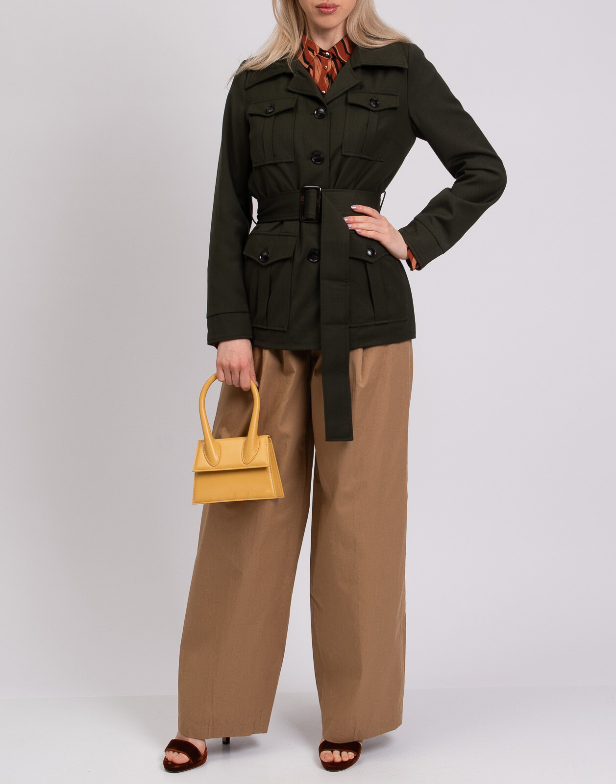 ALTRA Giacca Safari RRP €120 8 taglia IT 40 completamente foderata con cintura