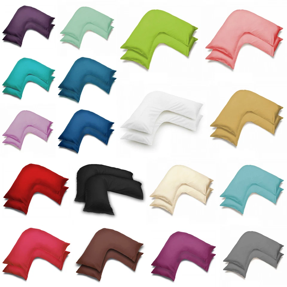 NIGHT ZONE Orthopedic V Shaped Pillow Case Cover Back Support Nursing Pregnancy PACK OF 2