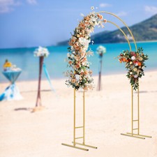 7.2ft Metal Wedding Arch Steel Garden Arch With Base 150 220cm Wide Sturdy Metal