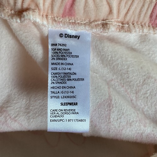 Minnie Mouse Pajamas Girls Size 12/14 Large Disney Pink Stretch 2 Piece - Picture 14 of 15