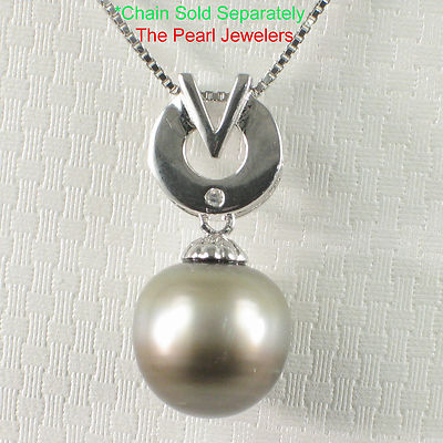 V Bale Silver-Tone Tahitian Pearl Pendant