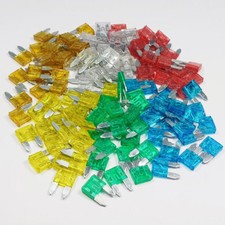 120 Piece Mini Blade Fuse Assorted Kit Mixed Car Van Bike Amp Amps A