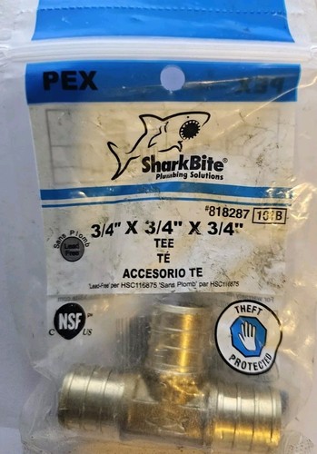 1 Pack 3/4 inch PEX TEE Brass Crimp Fitting Lead Free T 3/4″x3/4″x3/4″