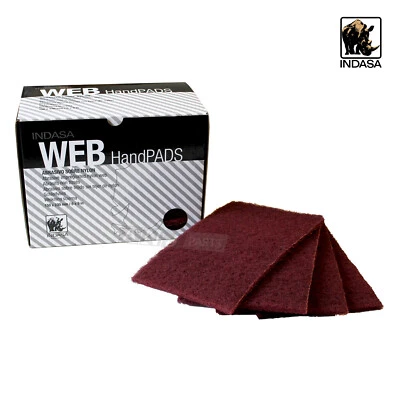 INDASA Very Fine Finishing Scotch-Brite Scratch Pads Rhyno RED - Various Qtys
