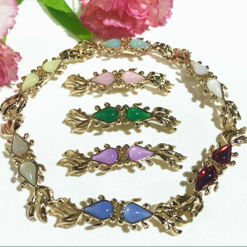 1 Pair Small Clasp Buckle Goldfish Shape Metal Button Closure Sewing Chic Retro - Image 2 of 4