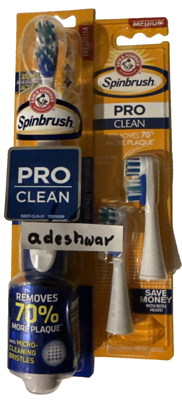 Arm & Hammer Spinbrush Pro Clean Toothbrush Battery Operated
