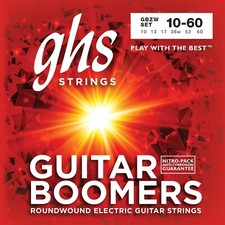 GHS Boomers Electric Guitar Strings; GBZW gauges 10-60