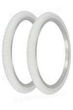 1PAIR PRO BMX Bicycle Bike Tires  Tubes 20" x 1.75" WHITE COMP3 P-104A