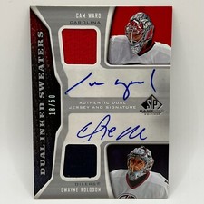 2006-07 SP Game-Used Dual Inked Sweaters Cam Ward/Dwayne Roloson #WR /50
