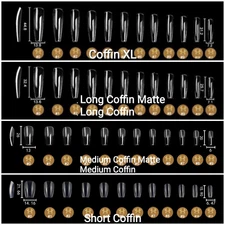 Hang Nail Product Flex-Gel Ex Natural Coffin Medium (800 PCS)