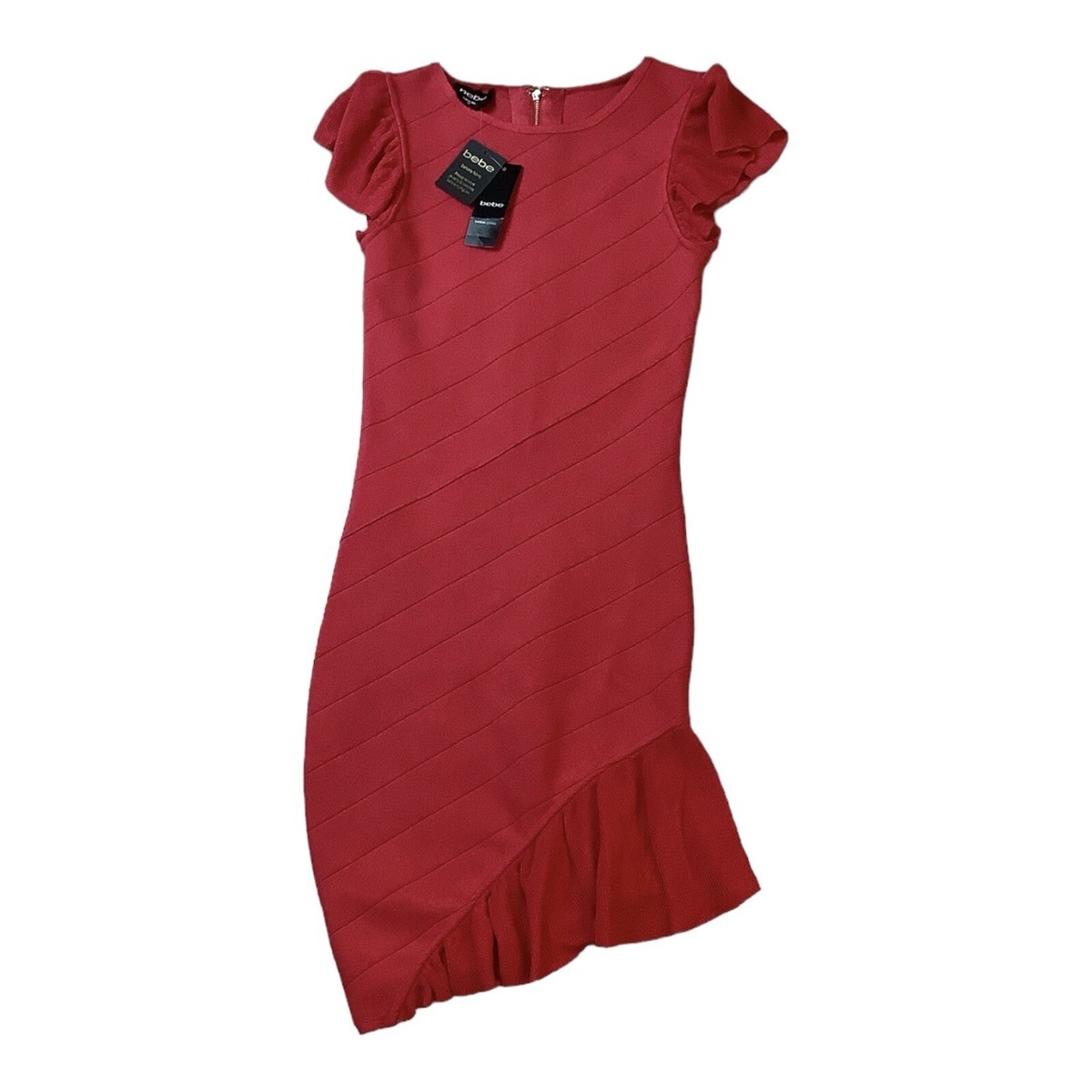 asymmetrical bandage dress Bowknot Asymmetrical Sleeveless Bandage Dress PP19348