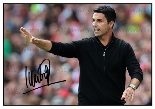 10879. Mikel Arteta Signed Pictures A4 Prints Arsenal Everton Rangers PSG etc