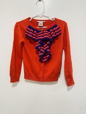 Little Marc Jacobs NWOT Red Button Down Cardigan With Ruffle Girls Size 4
