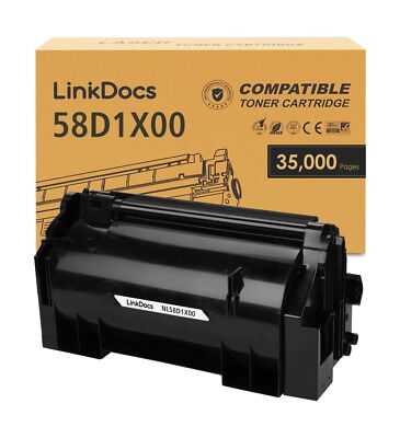 LinkDocs 58D1X00 Extra High Yield Toner Cartridge Replacement for Lexmark 58D...