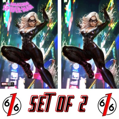    AMAZING SPIDER-MAN #38 DERRICK CHEW BLACK CAT Trade Dress & Virgin Variant