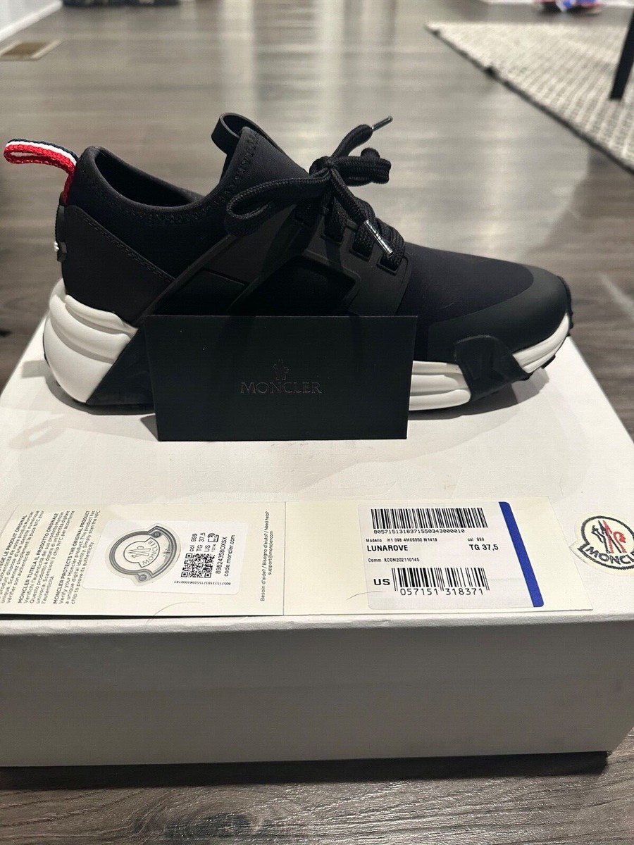 【大人気!】MONCLER☆Lunaroveトレイナーブラック Moncler $500 Women's Lunarove Low Top Sneakers Black EU 38
