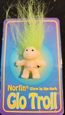 Norfin Glow in the Dark GLO TROLL TOPPER Vintage 1992 On Original Card NOS